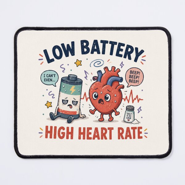 Item preview, Funny POTS Low Battery High Heart Rate Dysautonomia Design designed and sold by BlackSector77.