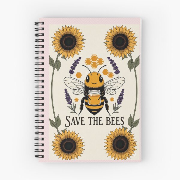 Item preview, Save The Bees Cute Honey Bee and Sunflowers Illustration designed and sold by HALYNA070824.