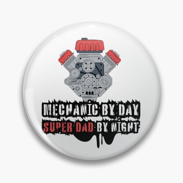Item preview, Mechanic By Day. Super Dad By Night. | Funny Mechanic Father's Day Gift designed and sold by MagnetStyle.