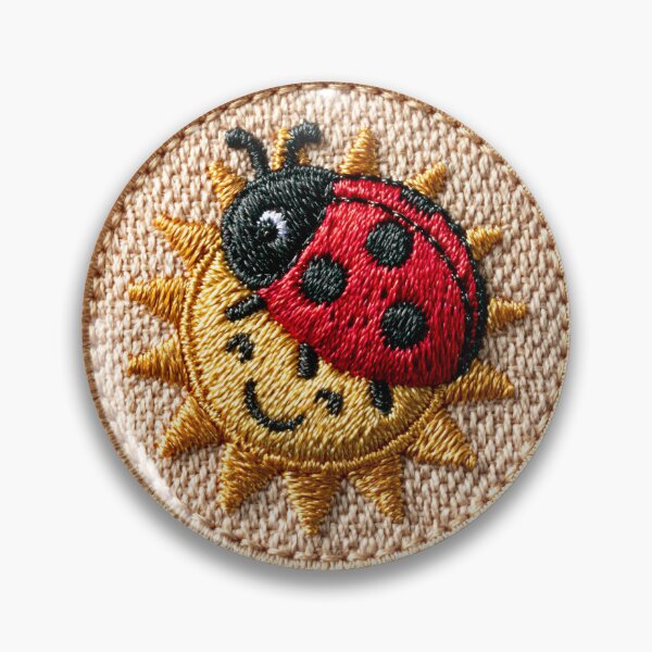 Item preview, Sunny Ladybug Embroidery Patch  designed and sold by MegaNovaArt.