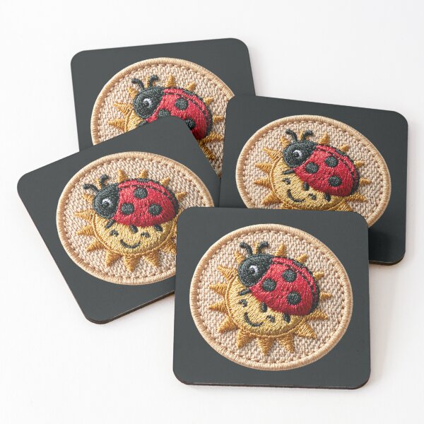 Item preview, Sunny Ladybug Embroidery Patch  designed and sold by MegaNovaArt.