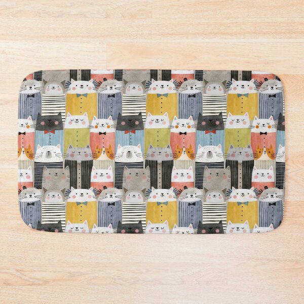 Item preview, Cute Cats Watercolor Pattern For Kids designed and sold by sheprint.