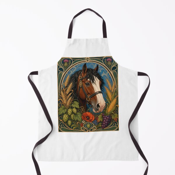 Item preview, Art Nouveau Clydesdale Horse Farm Harvest designed and sold by AntiqueImages.