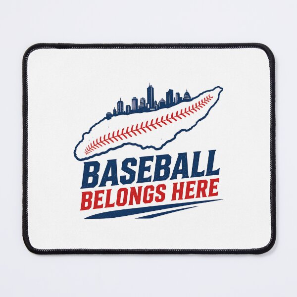 Item preview, Baseball Belongs Here Montréal Island Skyline Sport Graphic designed and sold by Fenay Designs.