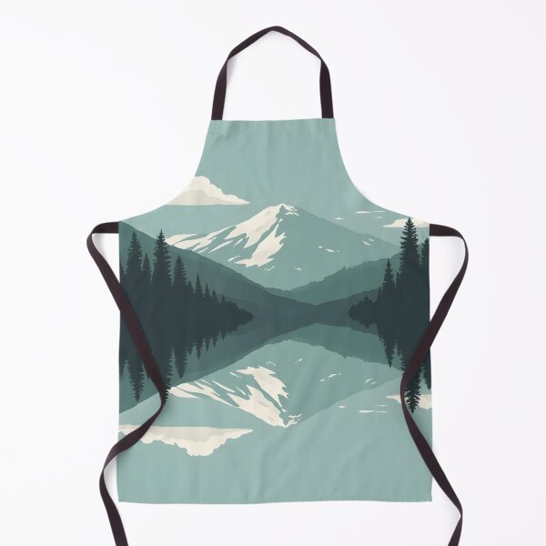 Item preview, Serene Teal Mountain and Forest Reflection designed and sold by Luna-Flow.