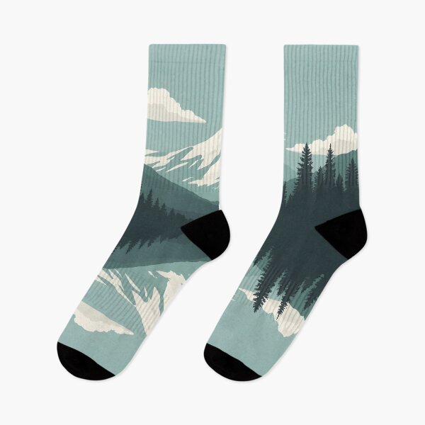 Item preview, Serene Teal Mountain and Forest Reflection designed and sold by Luna-Flow.