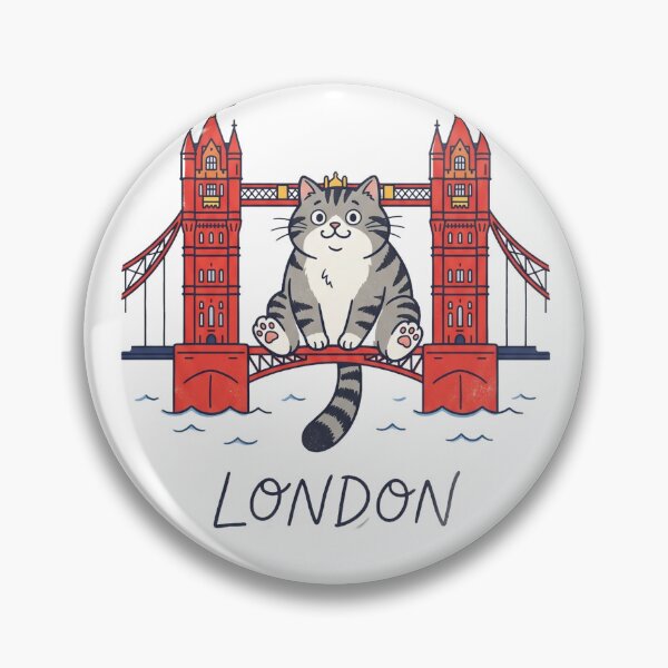 Item preview, London Fat Cat Tower Bridge  designed and sold by Dudek Originals.