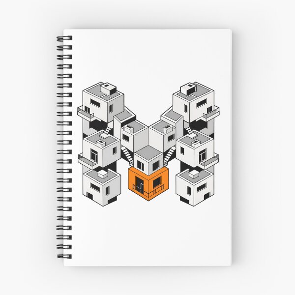 Item preview, Montréal Habitat 67 Inspired Minimalist Isometric Architecture Art designed and sold by Fenay Designs.