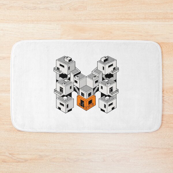 Item preview, Montréal Habitat 67 Inspired Minimalist Isometric Architecture Art designed and sold by Fenay Designs.