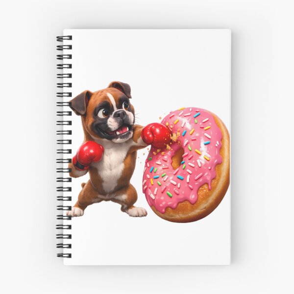 Artikelvorschau, Niedlicher 3D-Boxerhund mit Boxhandschuhen, rosa Donut-Aufkleber entworfen und verkauft von MIROUZ2000.