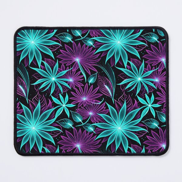 Item preview, Neon Glowing Cosmic Flower Pattern designed and sold by krazzyremo.