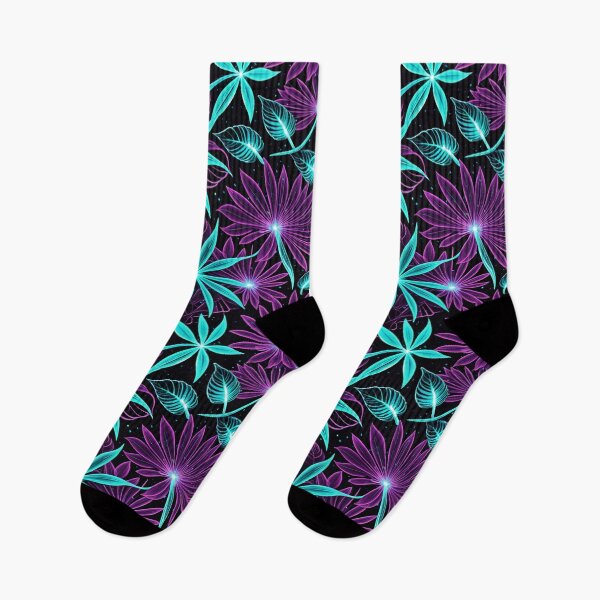 Item preview, Neon Glowing Cosmic Flower Pattern designed and sold by krazzyremo.