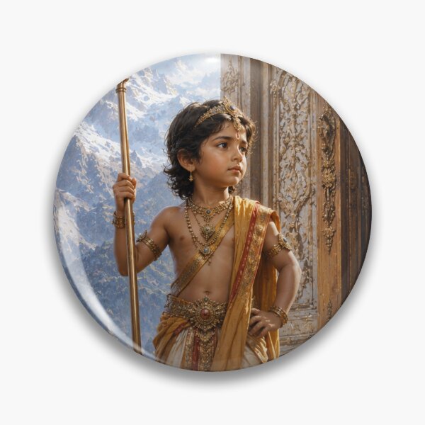 Item preview, Ganesha Birth Story Series – Young Ganesha Guards Kailash designed and sold by Homyar.
