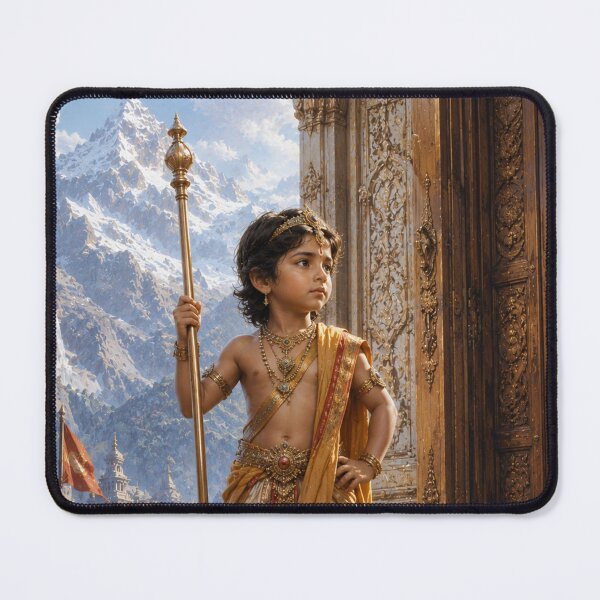 Item preview, Ganesha Birth Story Series – Young Ganesha Guards Kailash designed and sold by Homyar.