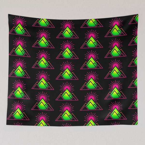 Item preview, Neon Mountain Sunrise Gift for Dad Retro Synthwave designed and sold by PixelQ.