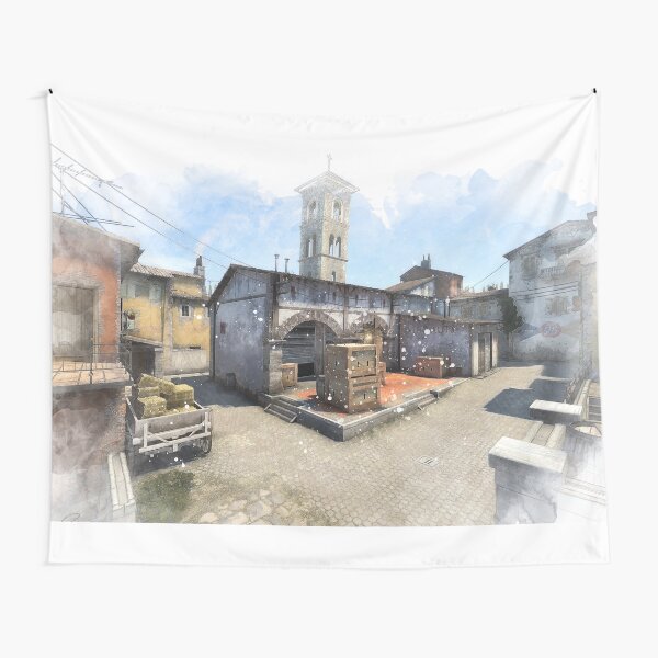 Item preview, CSGO Inferno Watercolour Map Poster designed and sold by Naamiko.