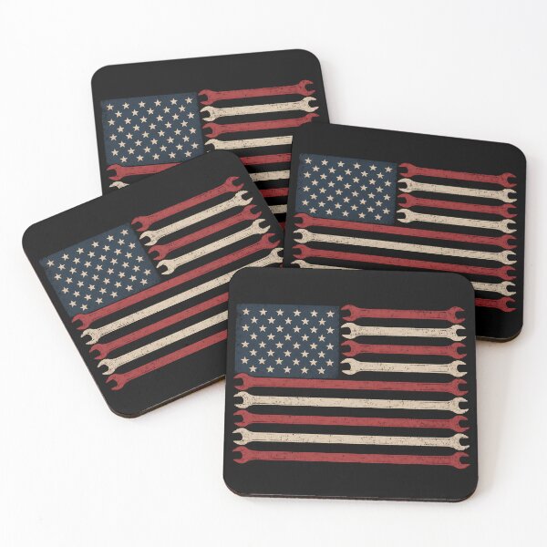 Item preview, American Flag Wrenches Patriotic Mechanic designed and sold by THREE LITTLE BEANS.