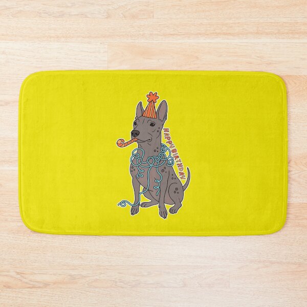 Item preview, Cute Xoloitzcuintli Dog Happy Birthday Illustration with Party Hat designed and sold by Blupunk.