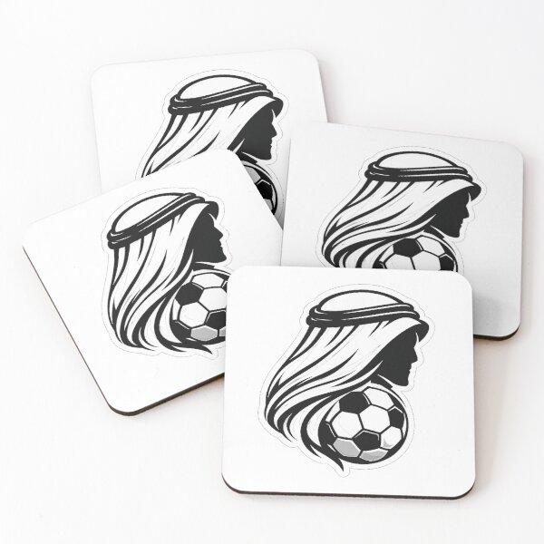 Item preview, Desert Football Maiden | Monochrome Soccer Emblem Sticker designed and sold by RDcollections.