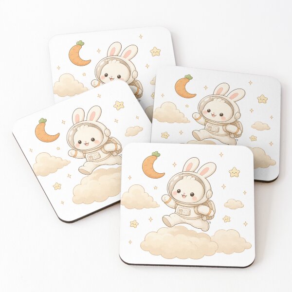 Item preview, Cozy Kawaii Space Bunny Carrot Moon  designed and sold by Seculinator.