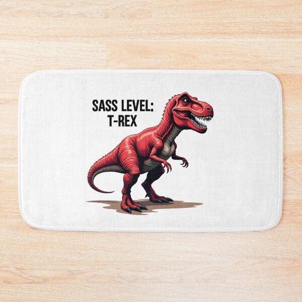 Item preview, Red Tyrannosaurus Rex with Sass Level T-Rex Text designed and sold by Prints by Mat.