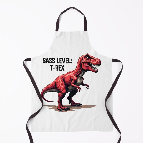 Item preview, Red Tyrannosaurus Rex with Sass Level T-Rex Text designed and sold by Prints by Mat.