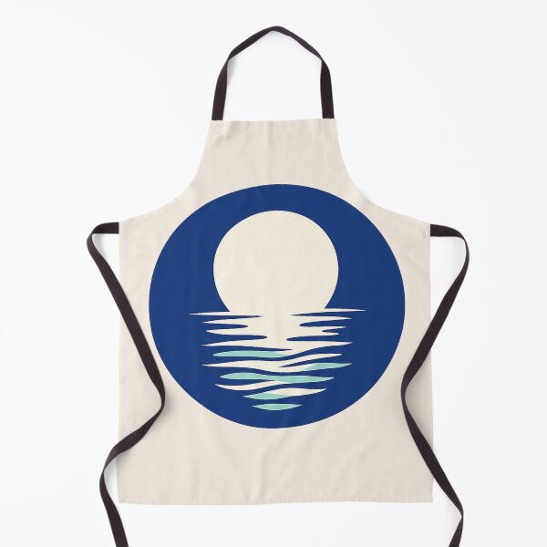 Item preview, Minimalist Full Moon Ocean Reflection Circular Art designed and sold by Inkfino.