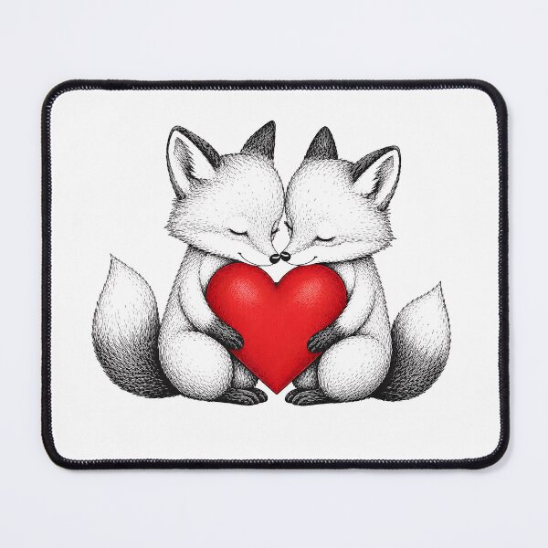 Item preview, Cute Fox Couple Holding Heart designed and sold by teeperfect.