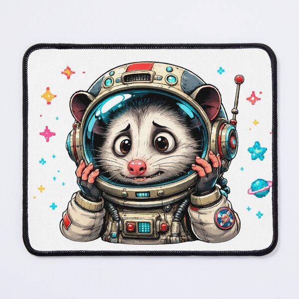 Item preview, Anxious Possum Space Explorer Illustration designed and sold by InvictusVault.