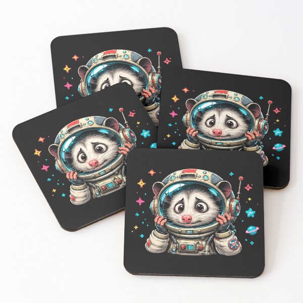 Item preview, Anxious Possum Space Explorer Illustration designed and sold by InvictusVault.