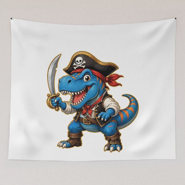 Item preview, Pirate Dinosaur T Rex Kids Halloween Funny Pirate Men Boys  designed and sold by BornBorn.