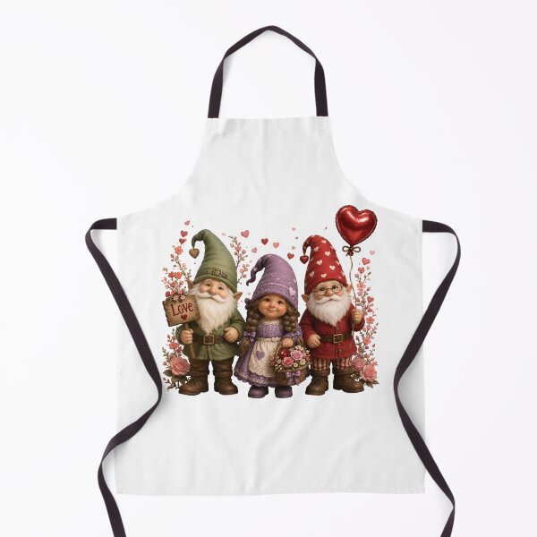 Item preview, Three Valentine Gnomes with Heart Balloon Cute Romantic Floral Illustration designed and sold by Celebrate & Sparkle.