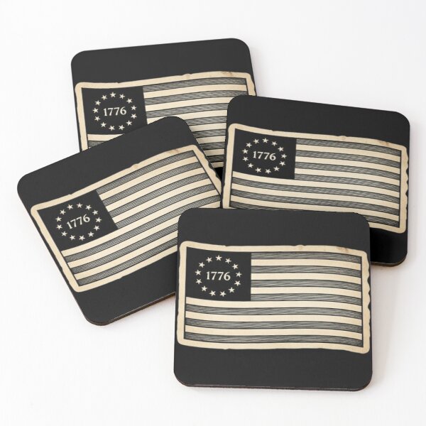 Item preview, Vintage 1776 Betsy Ross American Flag Revolutionary War Engraving designed and sold by DarkOriginArts.