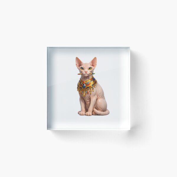 Item preview, Elegant 3D Sphynx Cat Egyptian Pharaoh Necklace Art designed and sold by MIROUZ2000.