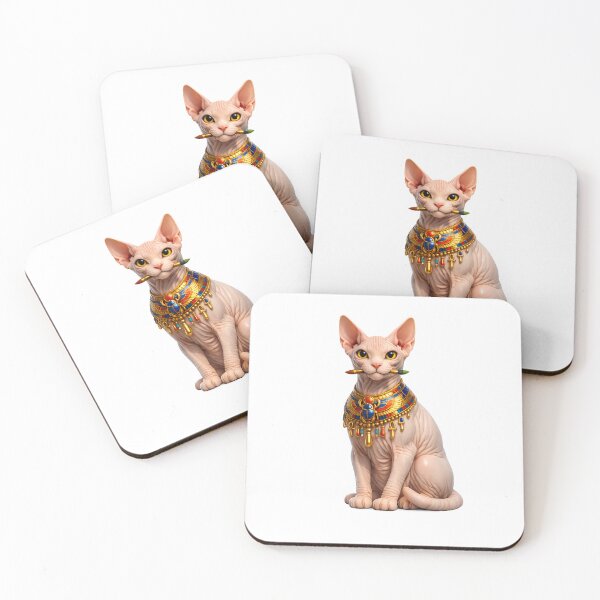 Item preview, Elegant 3D Sphynx Cat Egyptian Pharaoh Necklace Art designed and sold by MIROUZ2000.