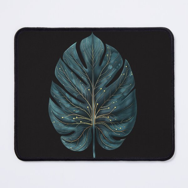 Item preview, Gold Circuit Leaf Art - Bio-Tech Minimalist Design designed and sold by STATIC SOUL.