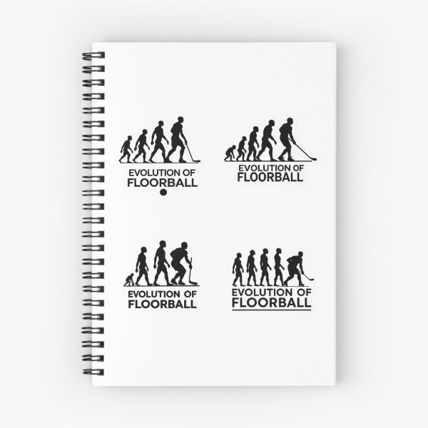 Item preview, Evolution of Floorball Sticker Pack 4 in 1 Funny Sports Design  designed and sold by RareVisuals.