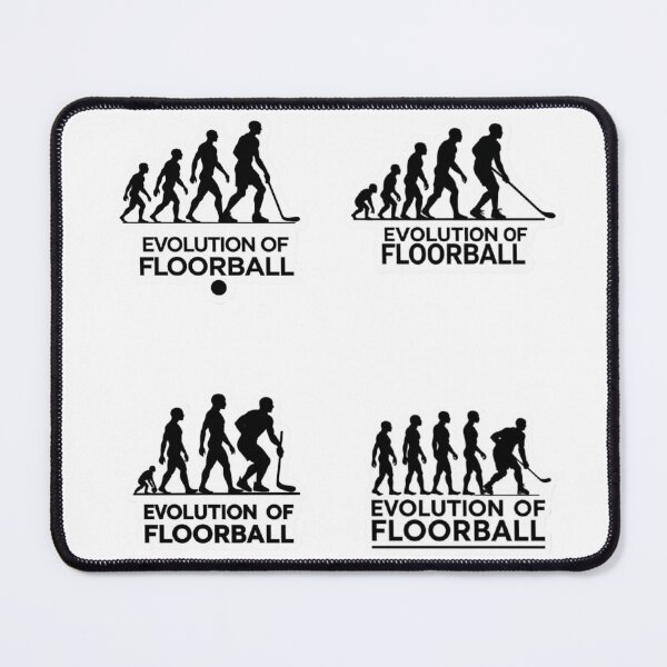 Item preview, Evolution of Floorball Sticker Pack 4 in 1 Funny Sports Design designed and sold by RareVisuals.