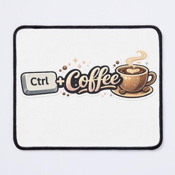 Item preview, Ctrl + Coffee Sticker | Programmer Coffee Lover Design | Coding Humor Typography designed and sold by Nilucreations.