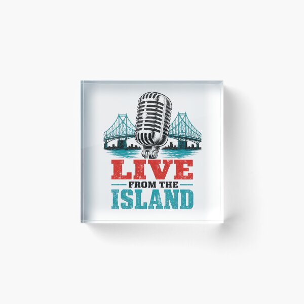 Item preview, Live From The Island Montréal Jazz Music Vintage Design designed and sold by Fenay Designs.