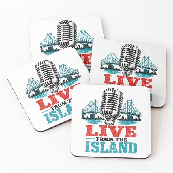 Item preview, Live From The Island Montréal Jazz Music Vintage Design designed and sold by Fenay Designs.