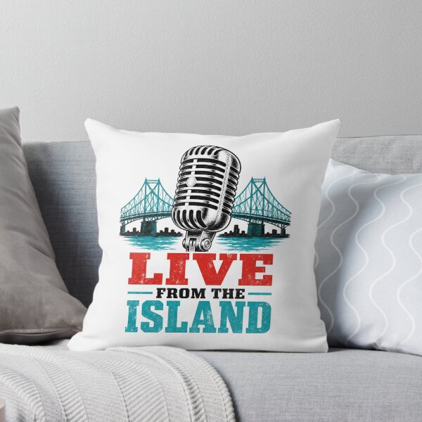 Item preview, Live From The Island Montréal Jazz Music Vintage Design designed and sold by Fenay Designs.