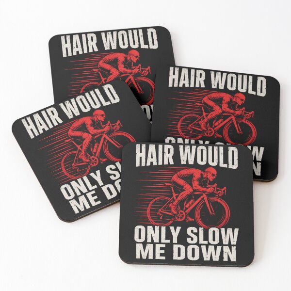 Item preview, Funny Bald Cyclist Shirt Hair Would Only Slow Me Down Sweatshirt Bicycle Racing Humor Road Bike Rider Gift For Men Cycling Triathlon designed and sold by THREE LITTLE BEANS.
