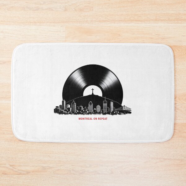 Item preview, Montréal On Repeat Vinyl Record Mountain Skyline Art designed and sold by Fenay Designs.