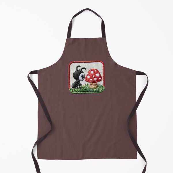 Item preview, Cute Ant Mushroom Embroidery Patch designed and sold by MegaNovaArt.
