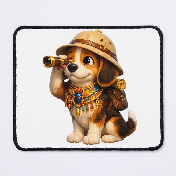 Item preview, Cinematic 3D Beagle Dog Explorer Hat Telescope Sticker designed and sold by MIROUZ2000.