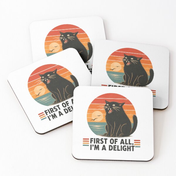 Item preview, First Of All, I'm A Delight Cat Lover Pet Owner Funny Black Cat designed and sold by RetroMini2026.
