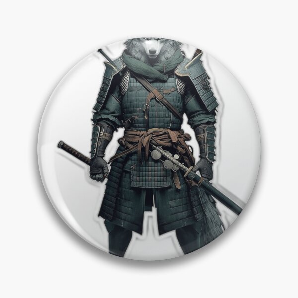 Item preview, Frost Fang Wolf Ronin — Japanese Dark Warrior Art designed and sold by Tokyo Neo Noir Collective .