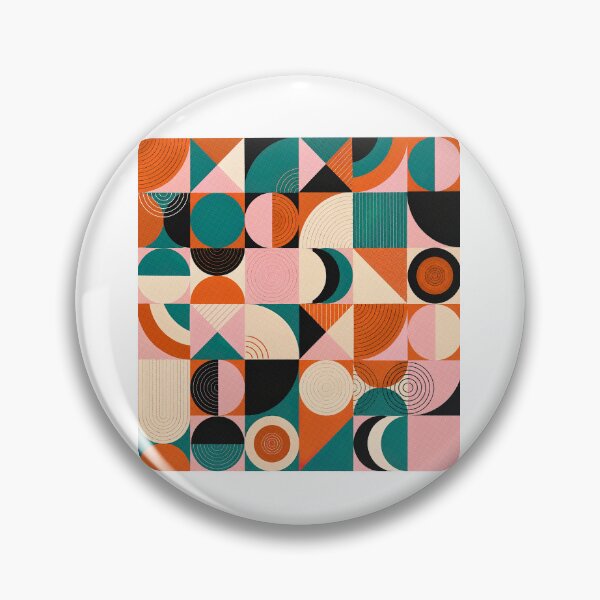 Item preview, Geometric tile pattern in retro colors designed and sold by benjaminmayer99.