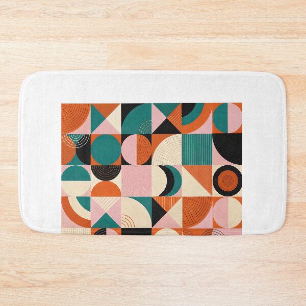 Item preview, Geometric tile pattern in retro colors designed and sold by benjaminmayer99.